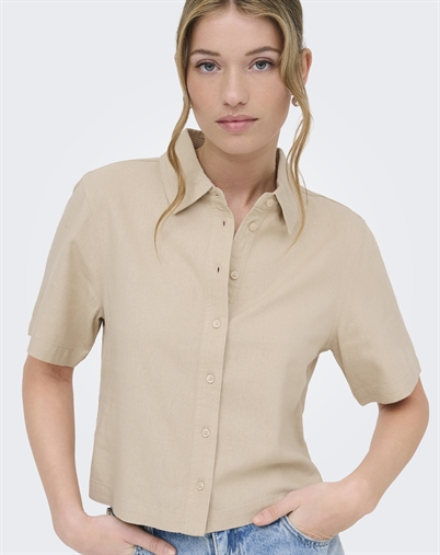 Only - ONLGoa Linen Skjorte - Oxford Tan